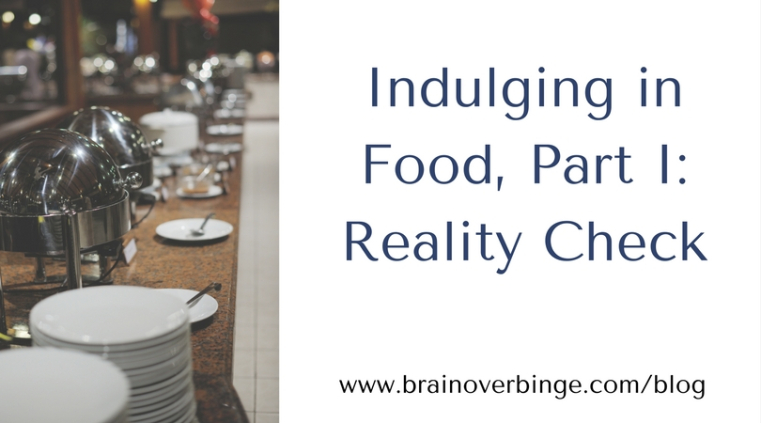 Indulging in food binge eating