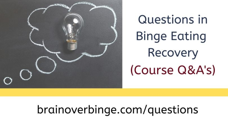 Binge eating course questions